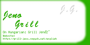 jeno grill business card